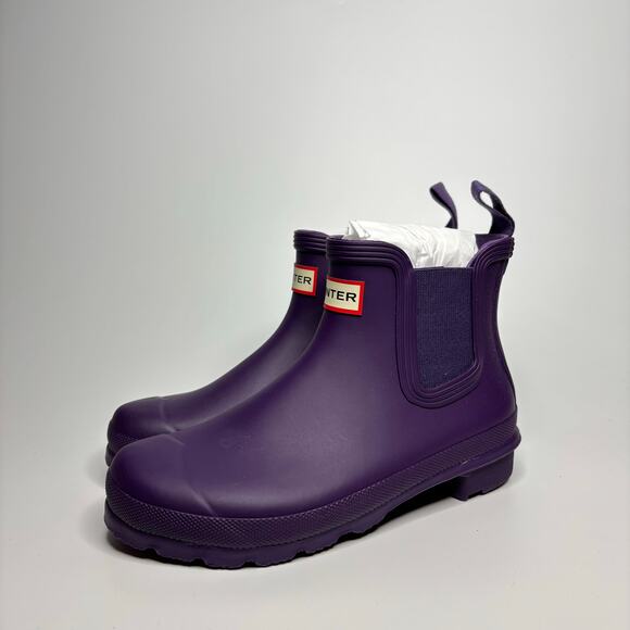 Hunter Original Waterproof Chelsea Rain Boots in Dark Iris - Picture 3 of 9